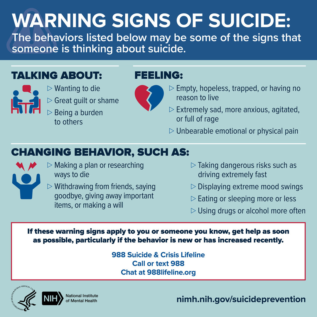 suicide warning signs infographic