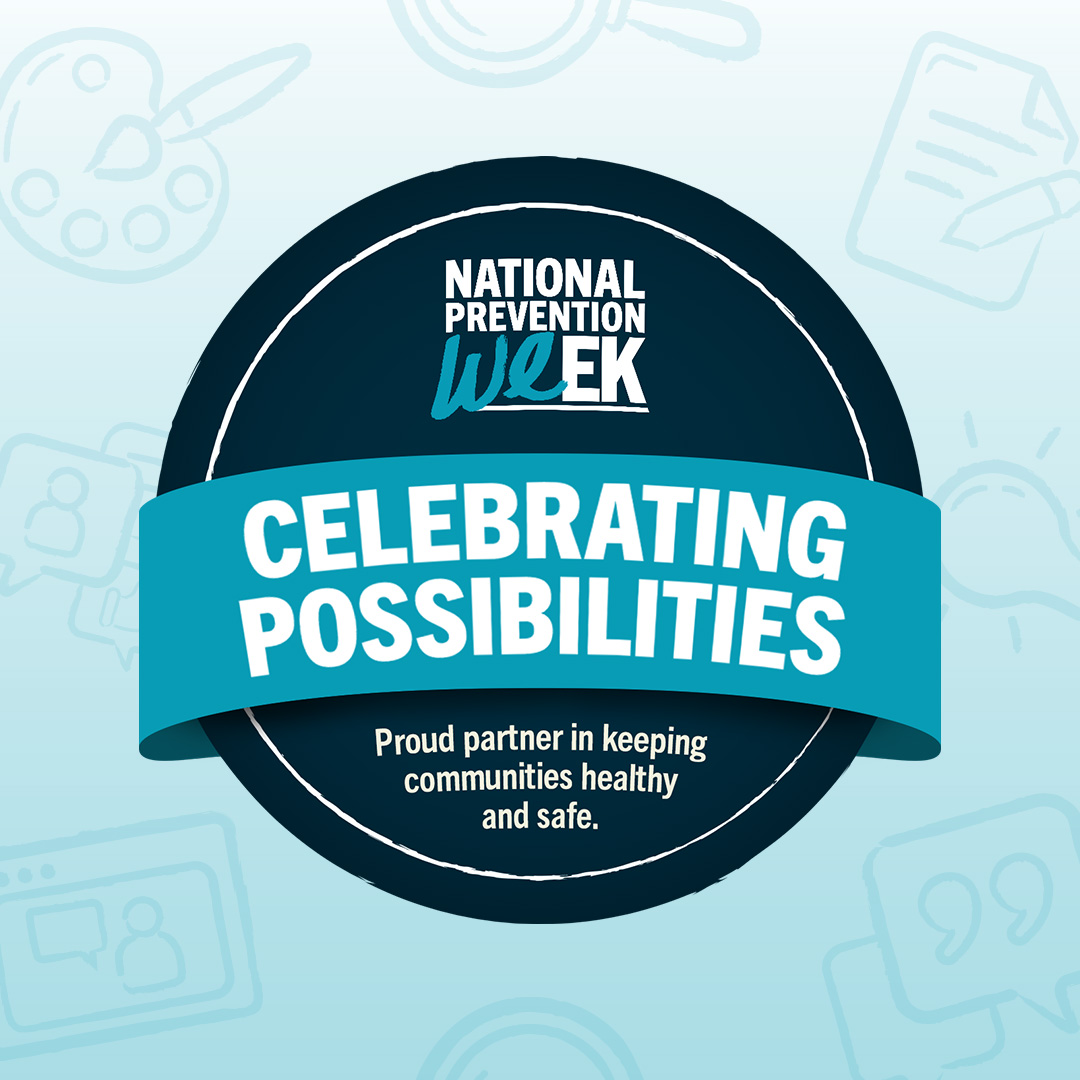 National prevention week celebrating possibilities badge