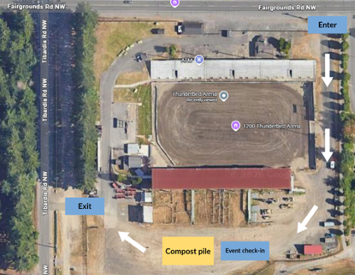 Kitsap County Fairgrounds compost giveaway map
